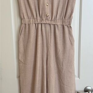Elegant Tan Jumpsuit